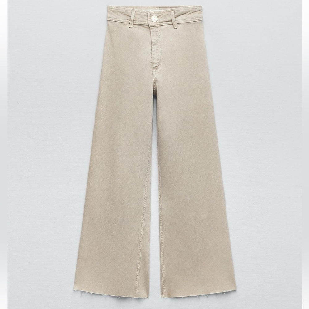 Zara High-Waisted Sailor Straight Jeans Straight Jeans